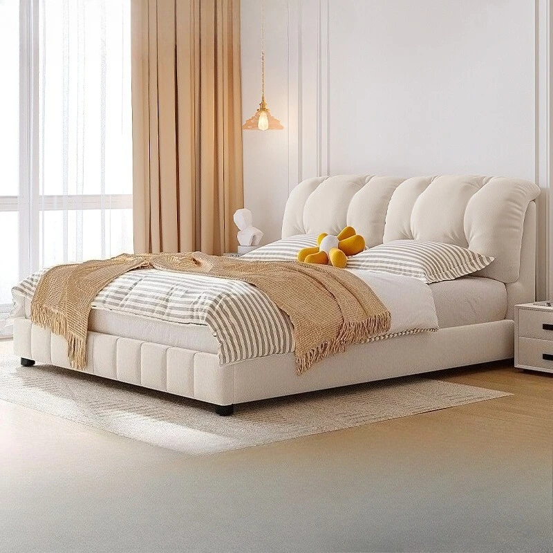 

king size 180x200 cm Double bed bases and frames luxury modern Double bed headboard queen lit 2 personnes furniture for home