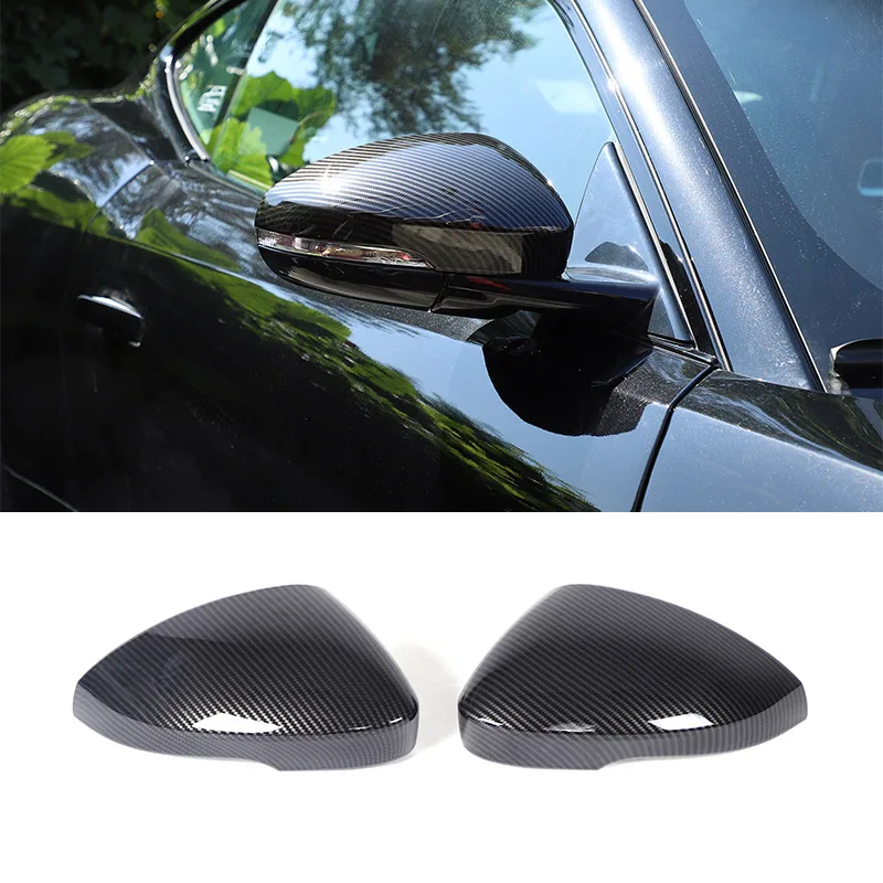 

For Jaguar F-TYPE 2013-2024 ABS Plastic Carbon fiber Car Rearview Mirror Cap Cover Trim Car Accessories