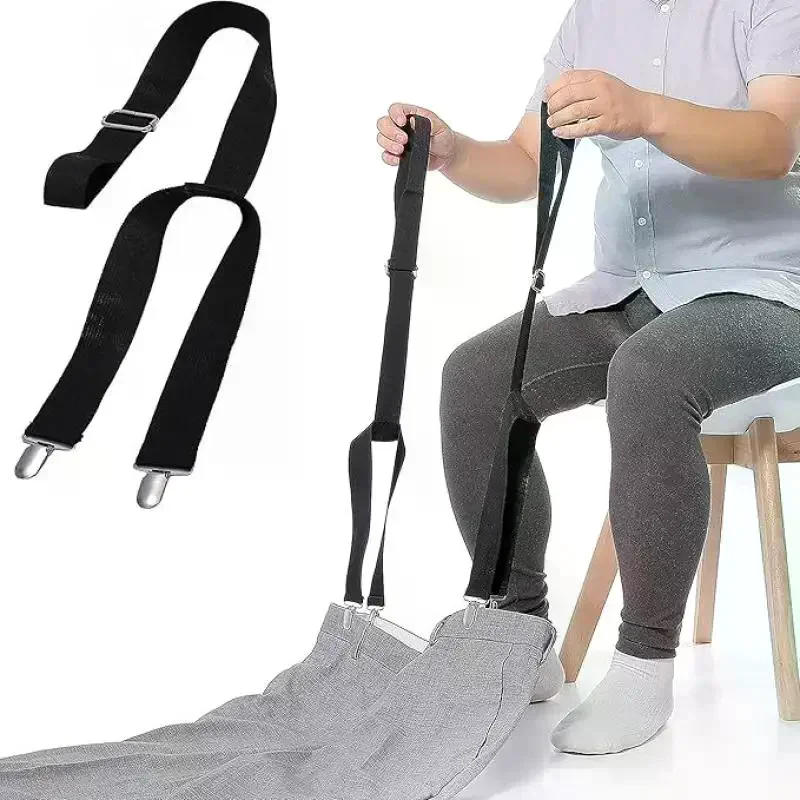 Trouser Pulling Helper Foldable Strong Grip Pants Dressing Aid Device Adjustable For Elderly Seniors Pants Wearing Assist Tool