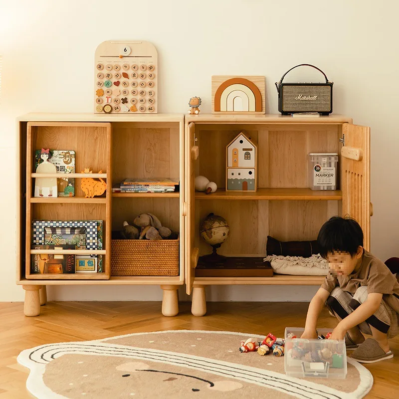 LTT Shelf Storage Cabinet Picture Album Storage Clothes Function Module Toy Solid Wood Bookcase