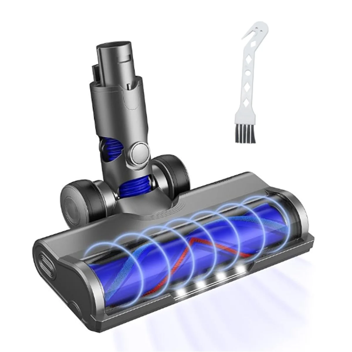 Quick-Release Motor Head Cleaner Brush for Dyson V6 DC58 DC59 DC62 DC72 DC74 Vacuum Attachment with Dust LED Lights SQ