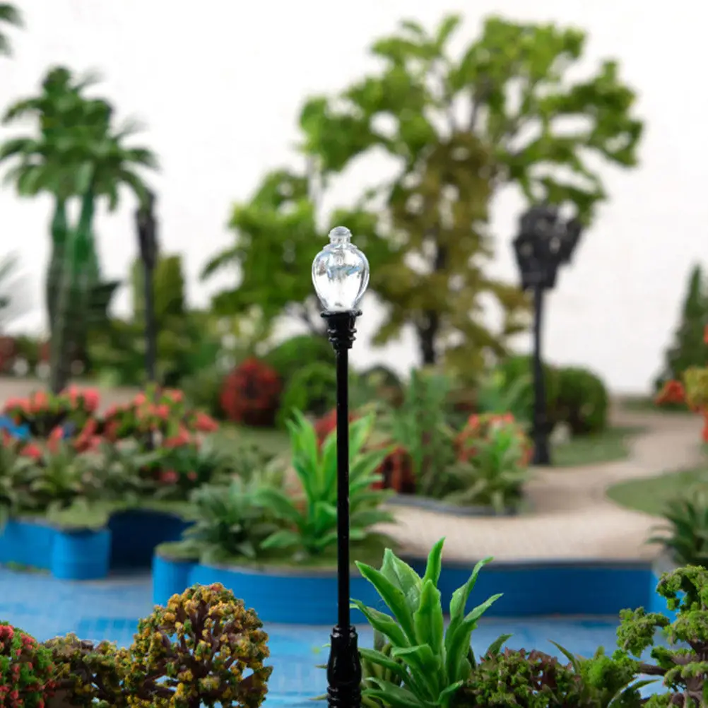 

5Pcs Mini Yard Lamp Simulated Street Light Sand Table Decoration Miniature Garden Decor Landscape Ornament Park Lamp for Room