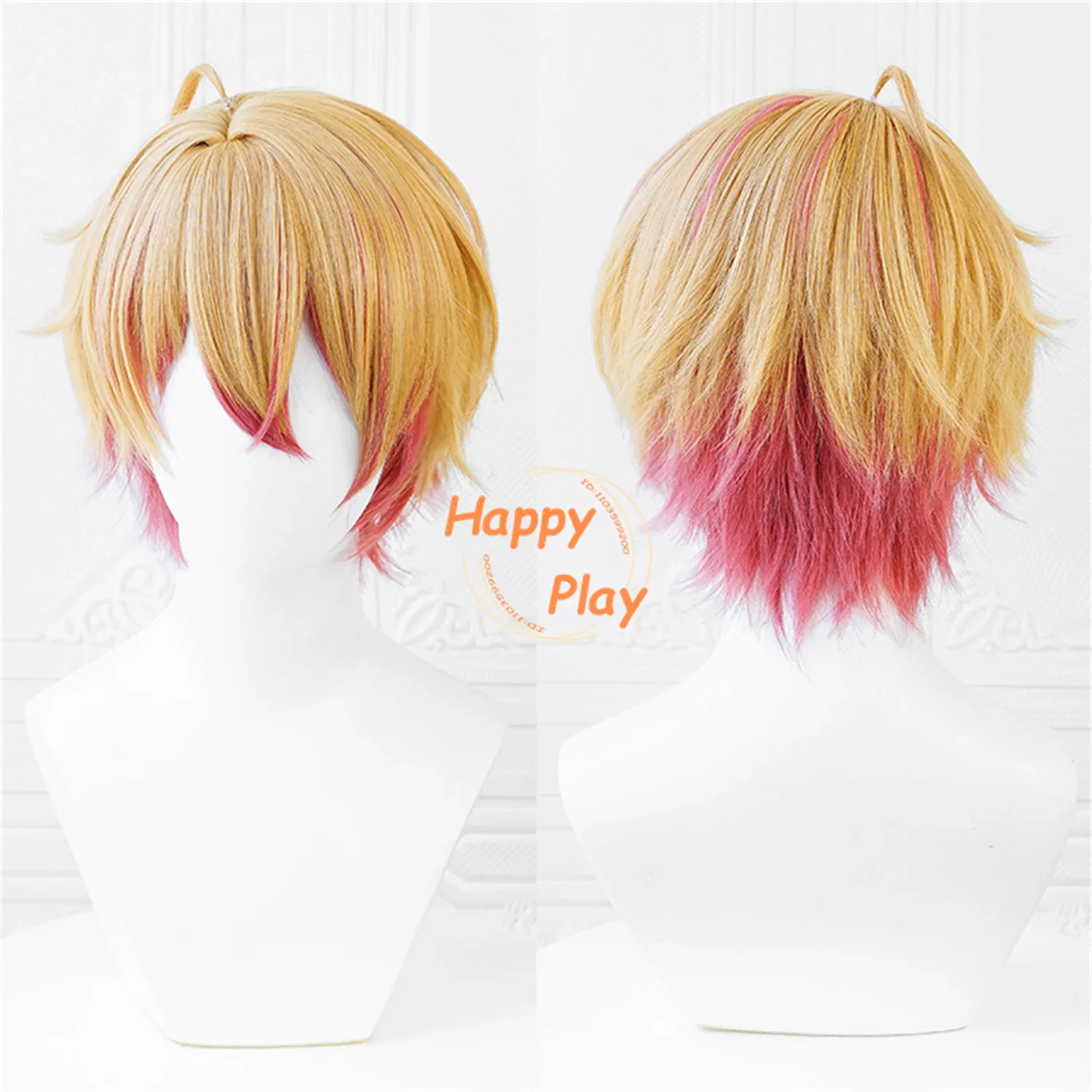 Hoshino Akuamarin Cosplay Wig Aqua 32cm Short Wig Orange Pink Hoshino Aquamarine Anime Wigs Heat Resistant Synthetic Hair