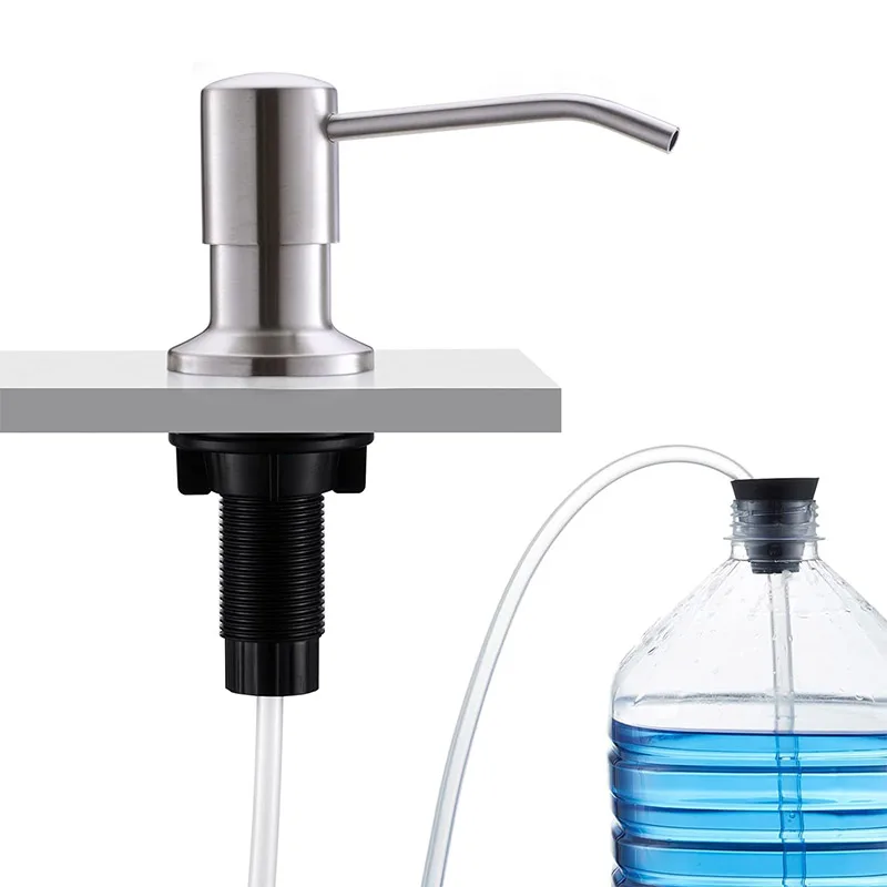 Sink Soap Dispenser Set, Built-in Sink Soap Dispenser on Countertop with 40 Inch Extension Pipe, Suitable for Kitchen Sink