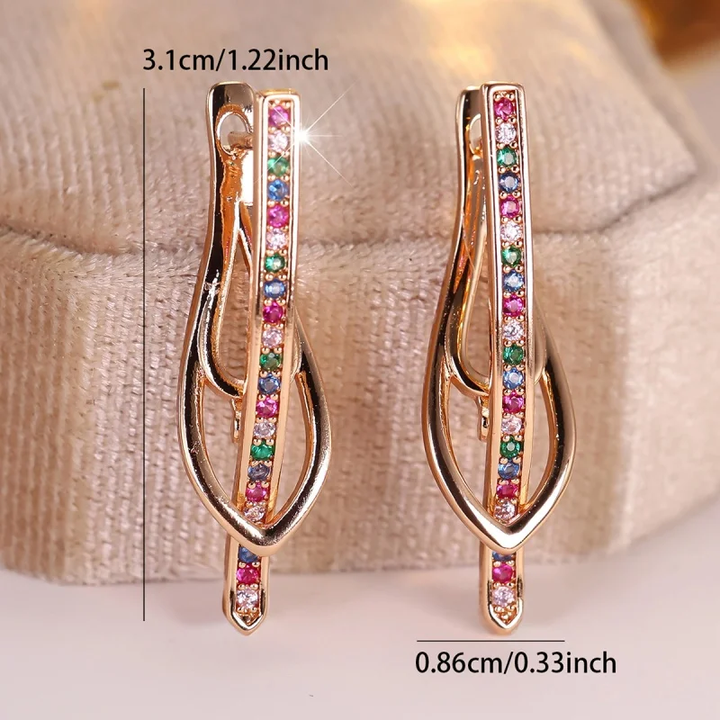 2026 New European and American Zircon Earrings with Hollowed Out Interweaving Sparkling and Exquisite Temperament Accessories