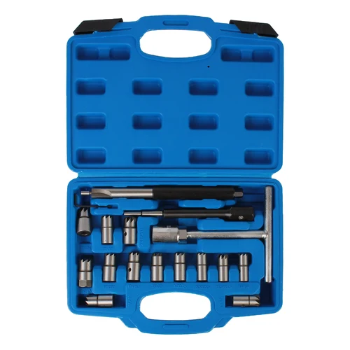 Juego de cortadoras de asiento de inyector diésel, herramientas de reparación de automóviles, herramienta limpiadora, removedor de carbono, 6/8/11/17 unids/set