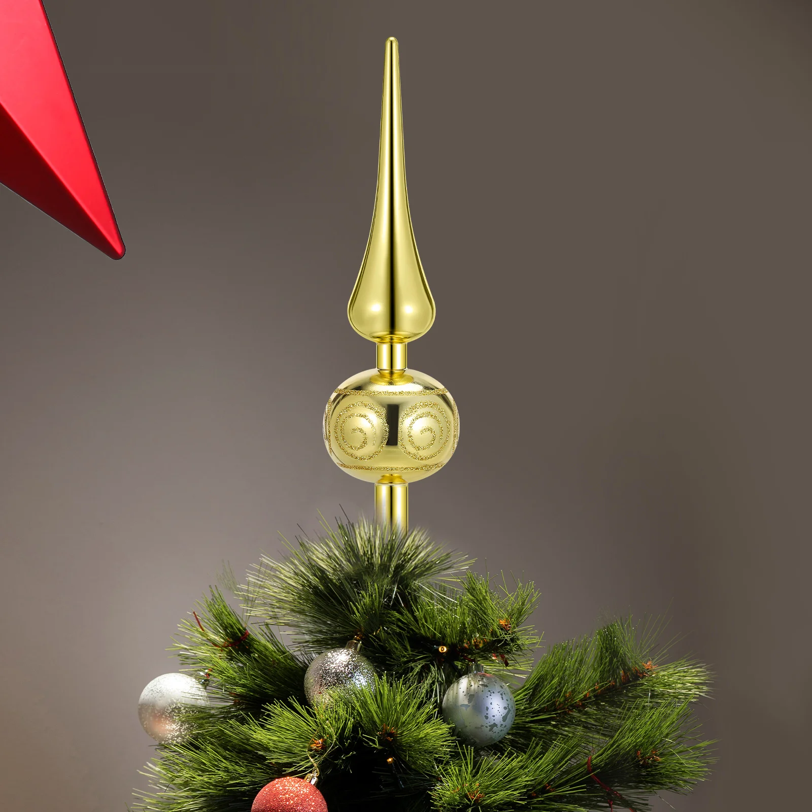 

Christmas Tree Decoration Xmas Topper Star Finial Holiday Treetop Ornament for Festive Party Seasonal Home Decor Accessory