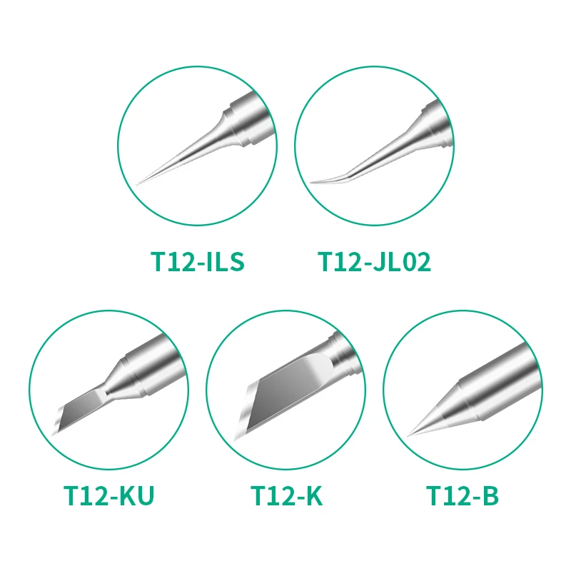 Embouts de fer à souder T12, mèche de soudage série D08 ILS JL02 KU K B BC2 D24 C4 BC1 pour station de soudage OLED FX-952 FX-951 Hakko