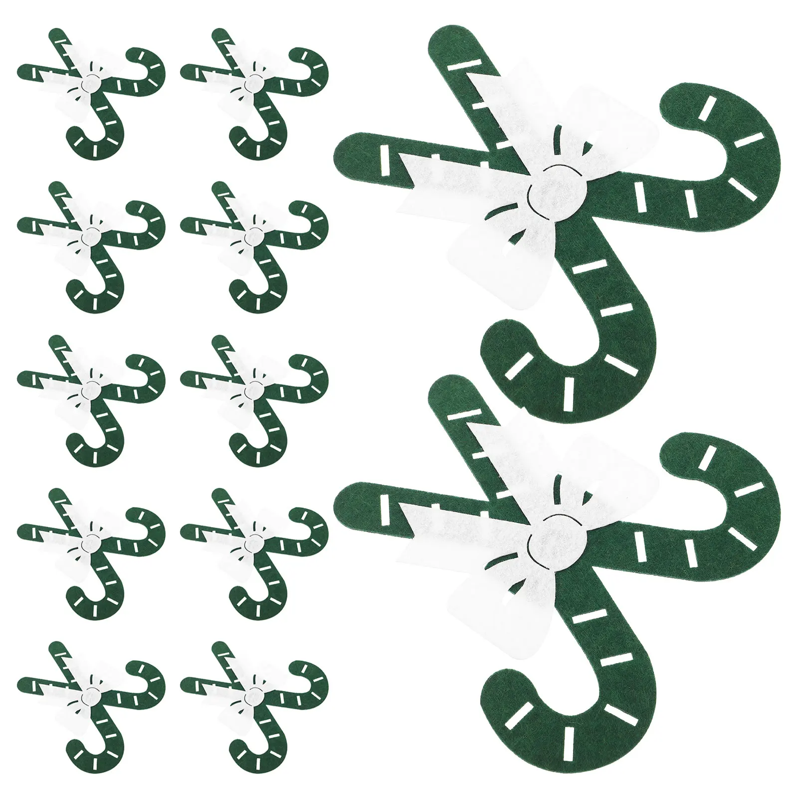 

12pcs Christmas Cutlery Holders Candy Cane Fabric Silverware Pouches Holiday Tableware Organizer Utensil Party