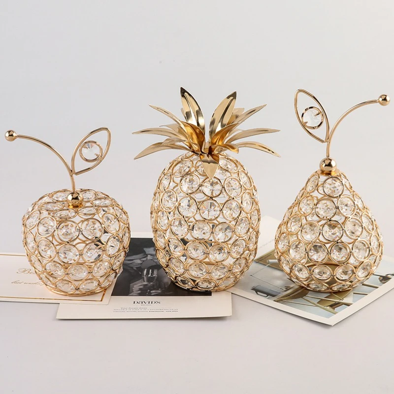 ヨーロッパのクリエイティブなクリスタル工芸品、リンゴ、雪梨、 - Home Decor Center のレビューと価格