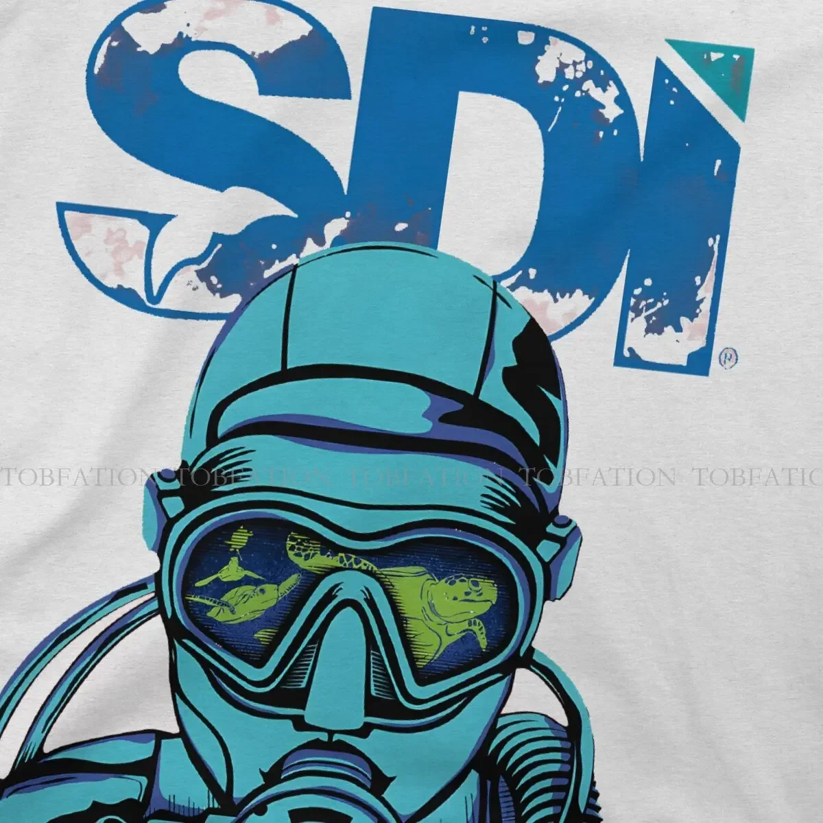 تي شيرت غير رسمي للرجال ، غطاس سكوبا ، نمط رياضة المغامرة ، تناغم