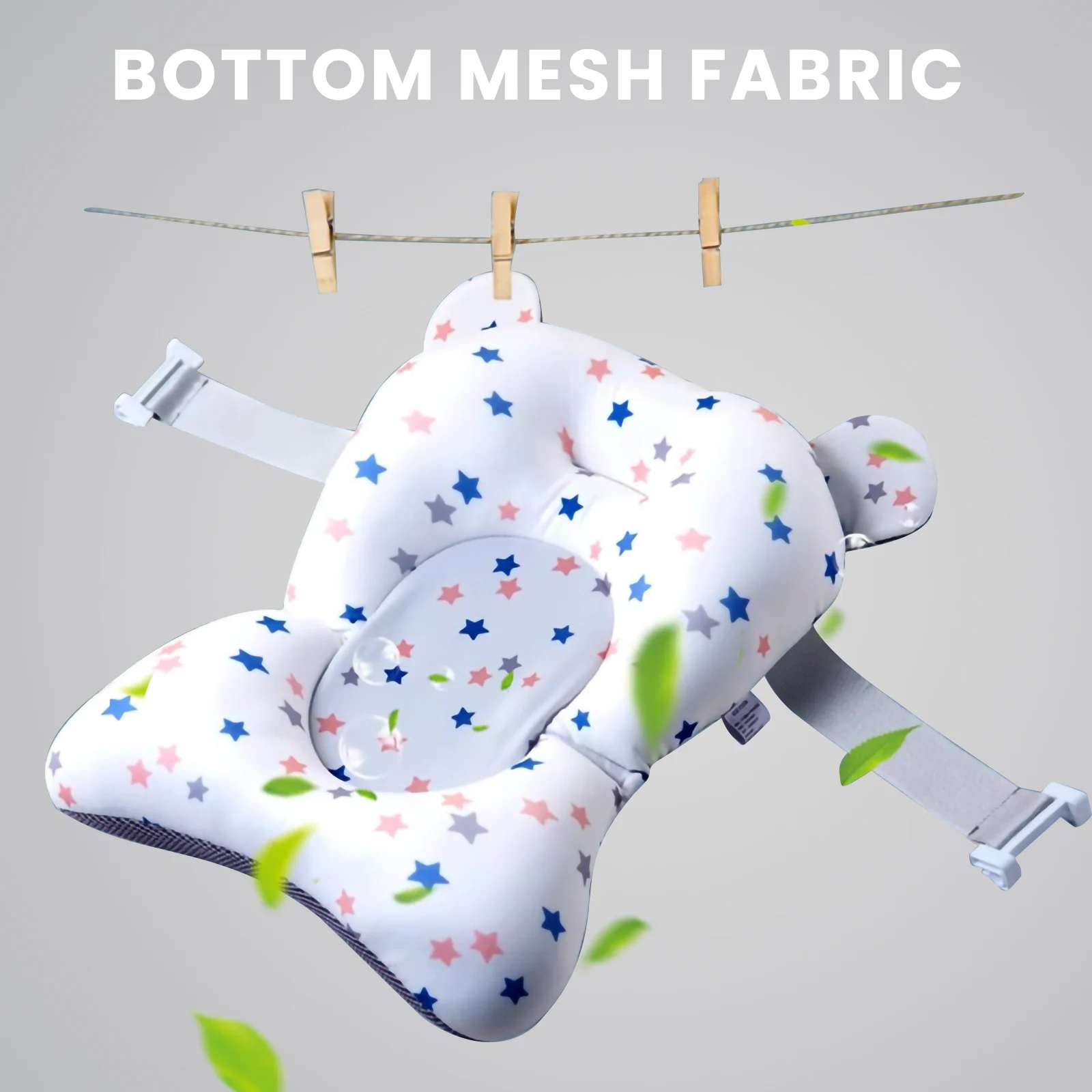 Tragbare, faltbare Babybadewanne für Neugeborene mit Echtzeit-Thermometer, weichem Stützkissen, zusammenklappbare Reise-Babybadewanne mit Ablaufstopfen, kompakte Aufbewahrung, Kinderbadewanne – Detail 8
