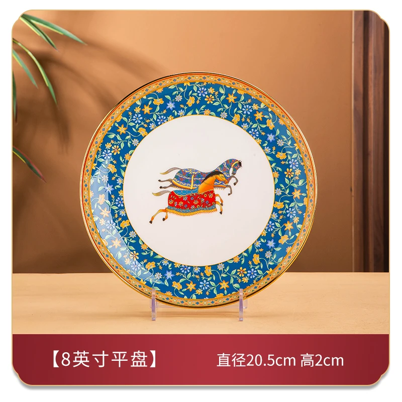 

Bowl and Plate Set New Jingdezhen Ceramic Bowl and Plate Bone Porcelain Chinese Household Bone Porcelain Tableware Set