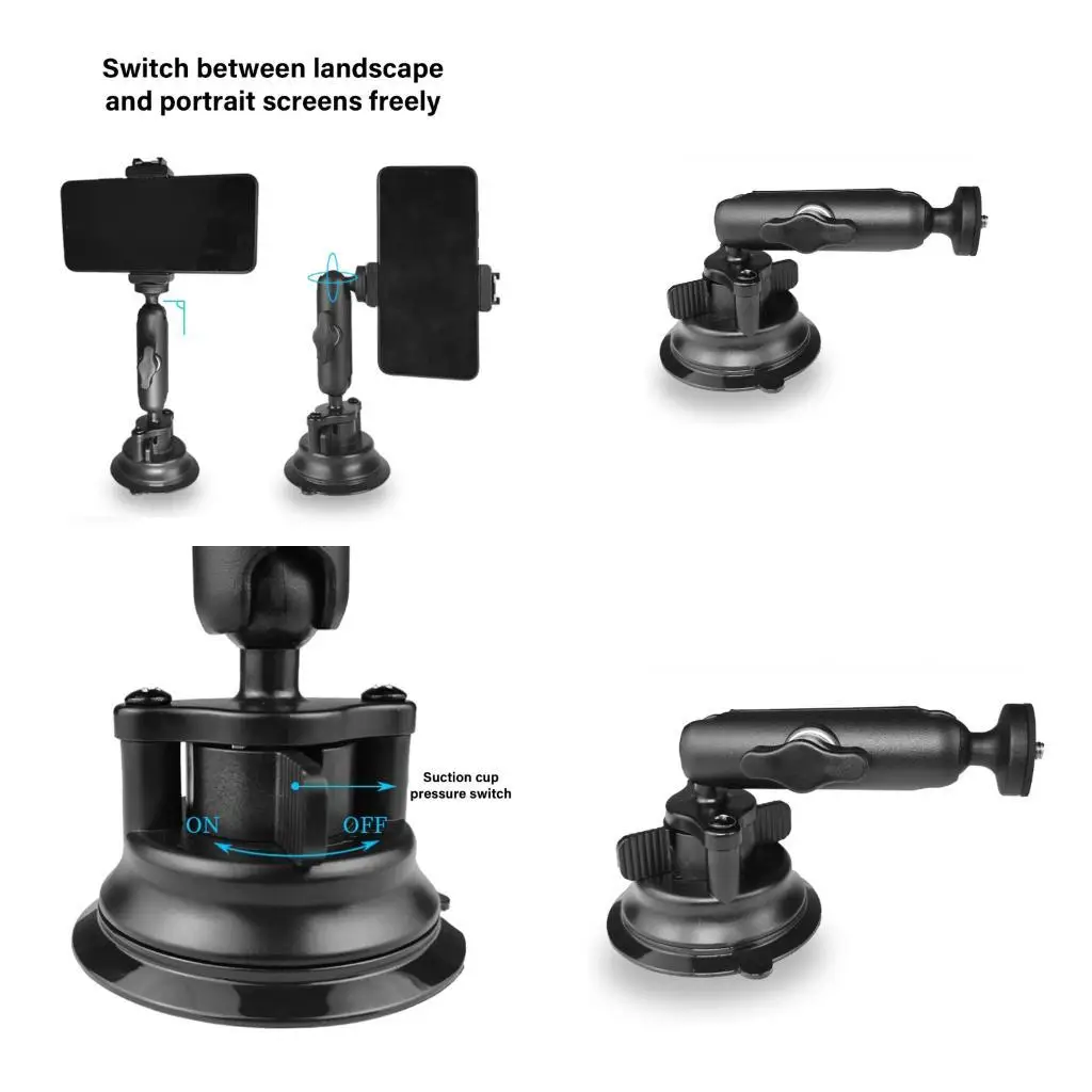 

Professional Grade Car Window Mount Stand System 84mm Suction Cup Camera Holder D2RC
