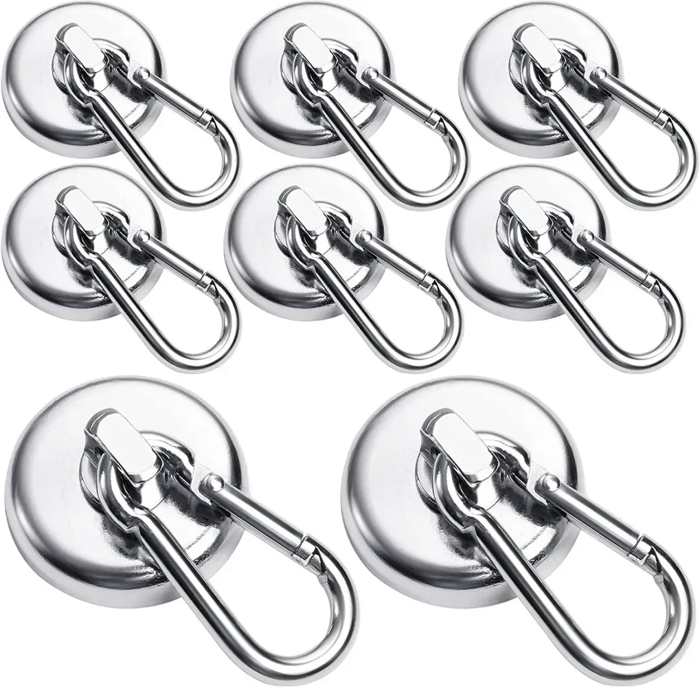 

Strong Neodymium Magnet Hooks Heavy Duty Magnetic Hooks Light Hook Magnet Bearing Hanger D Type Mountaineering Buckle magnets