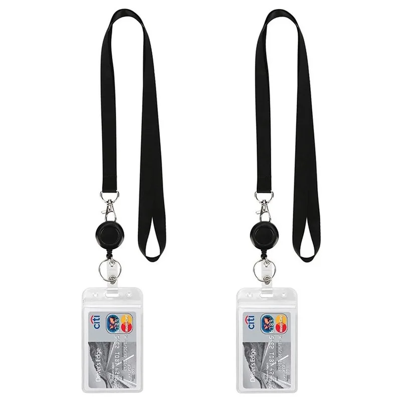 transparente id tag cartao de credito cartao de acesso titular do cartao de trabalho licenca case capa de trabalho luva cracha cordao preto 01