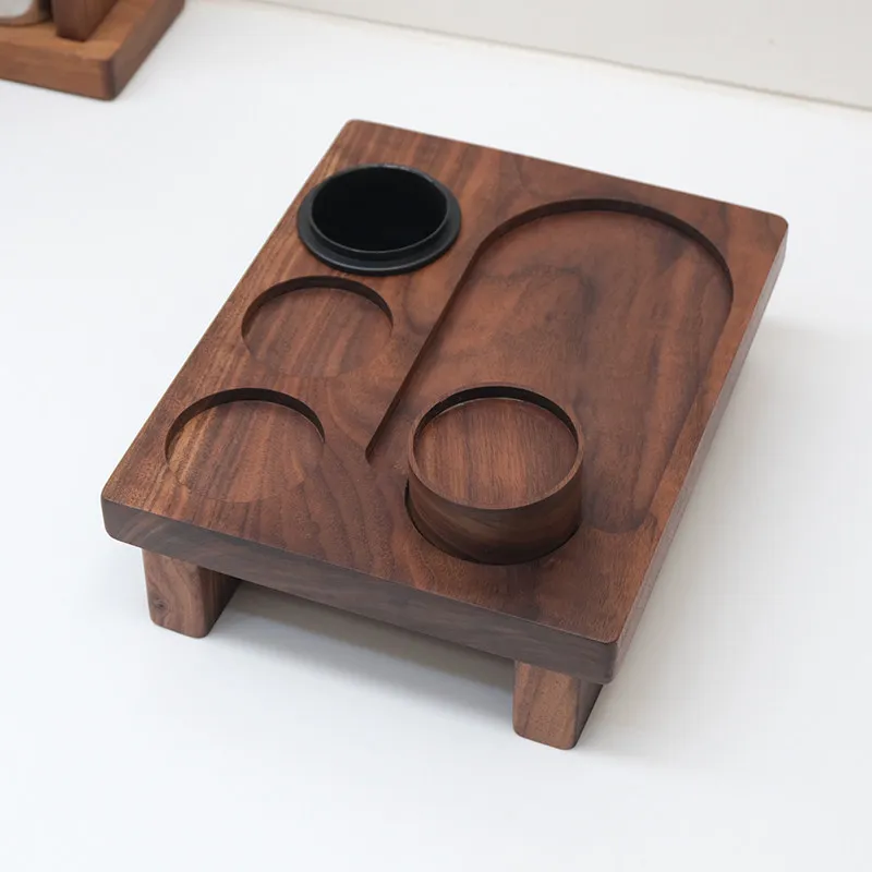 Coffee Grinder Riser, Solid Walnut Wood Grinder Stand with an Elevated Platform and Smooth Finish for Coffee Station Setup