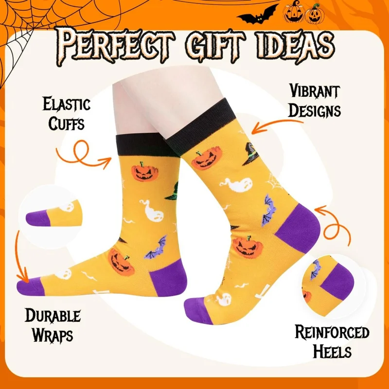 Pumpkin Gifts Men Women Halloween Socks