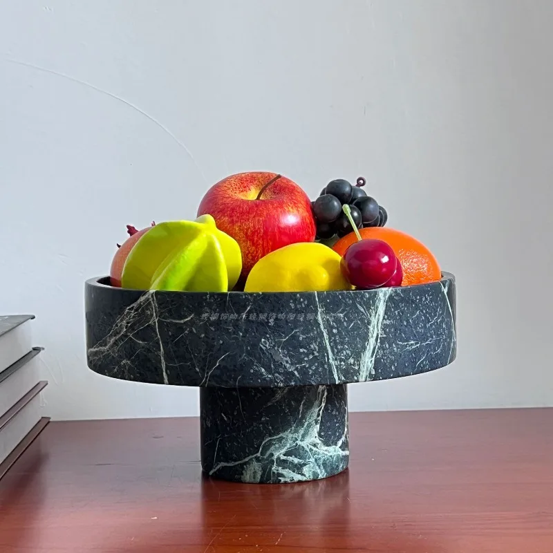 100% Natural Marble Fruit Bowl, French Luxury Style for Designer Villa & Model Room Decor