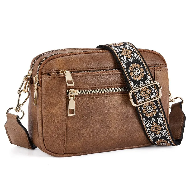 Vintage Women's Leather Crossbody Bag, Stylish Large Capacity Shoulder Bag, Suitable for Commuting, Banquets and Other Occasions