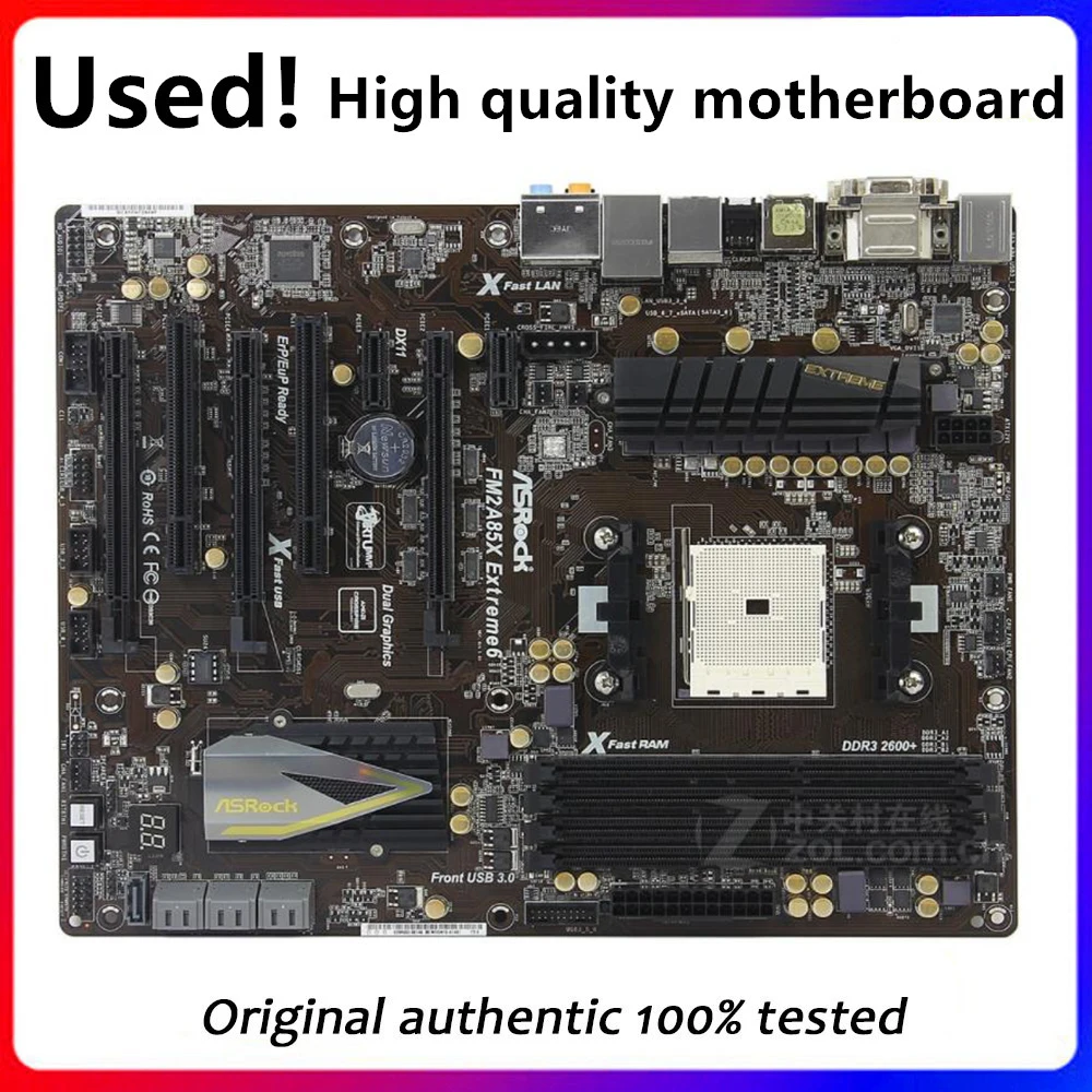 

For ASRock FM2A85X Extreme 6 Motherboard Socket FM2 DDR3 For AMD A85M A85X Original Desktop Mainboard SATA II Used Mainboard