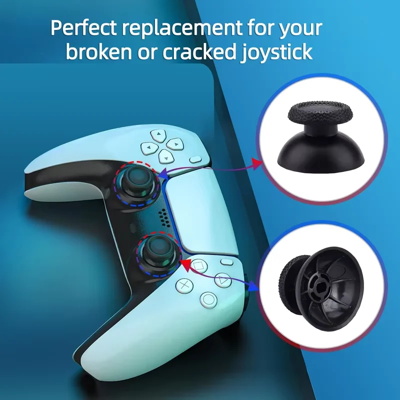 Replacement Thumbsticks Joystick Caps For PS5 DualSense Controller Analog Stick Grip Screwdriver Repair Kit Gamepad Accessories