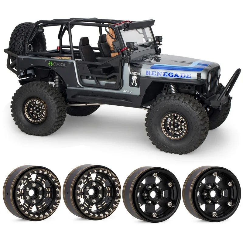 

4 шт. 1,9-дюймовые усиленные латунные диски для радиоуправляемых краулеров 1/10 SCX10 TRX4 D90 Redcat, запчасти для тюнинга