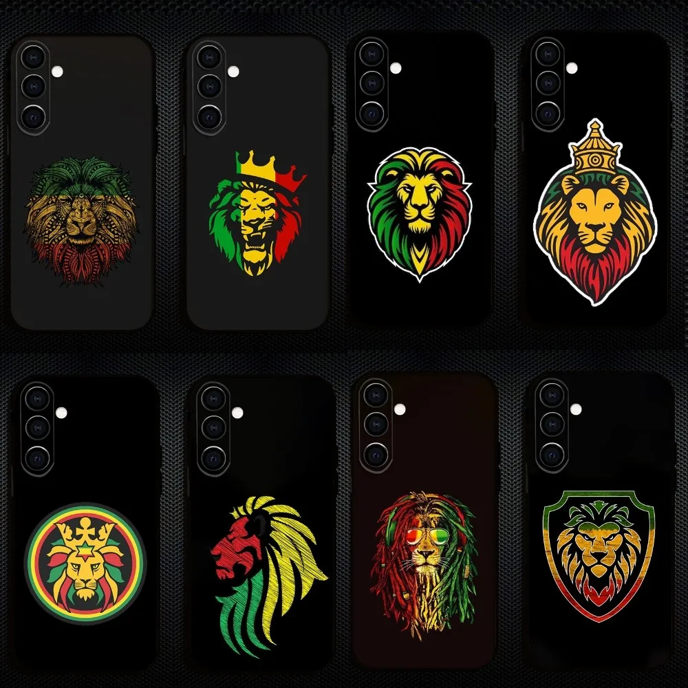 

Rastafari Lion Logo Phone Case For Samsung Galaxy A73/A72/A71/A70/A53/A52/A51/Others Soft Black Shell