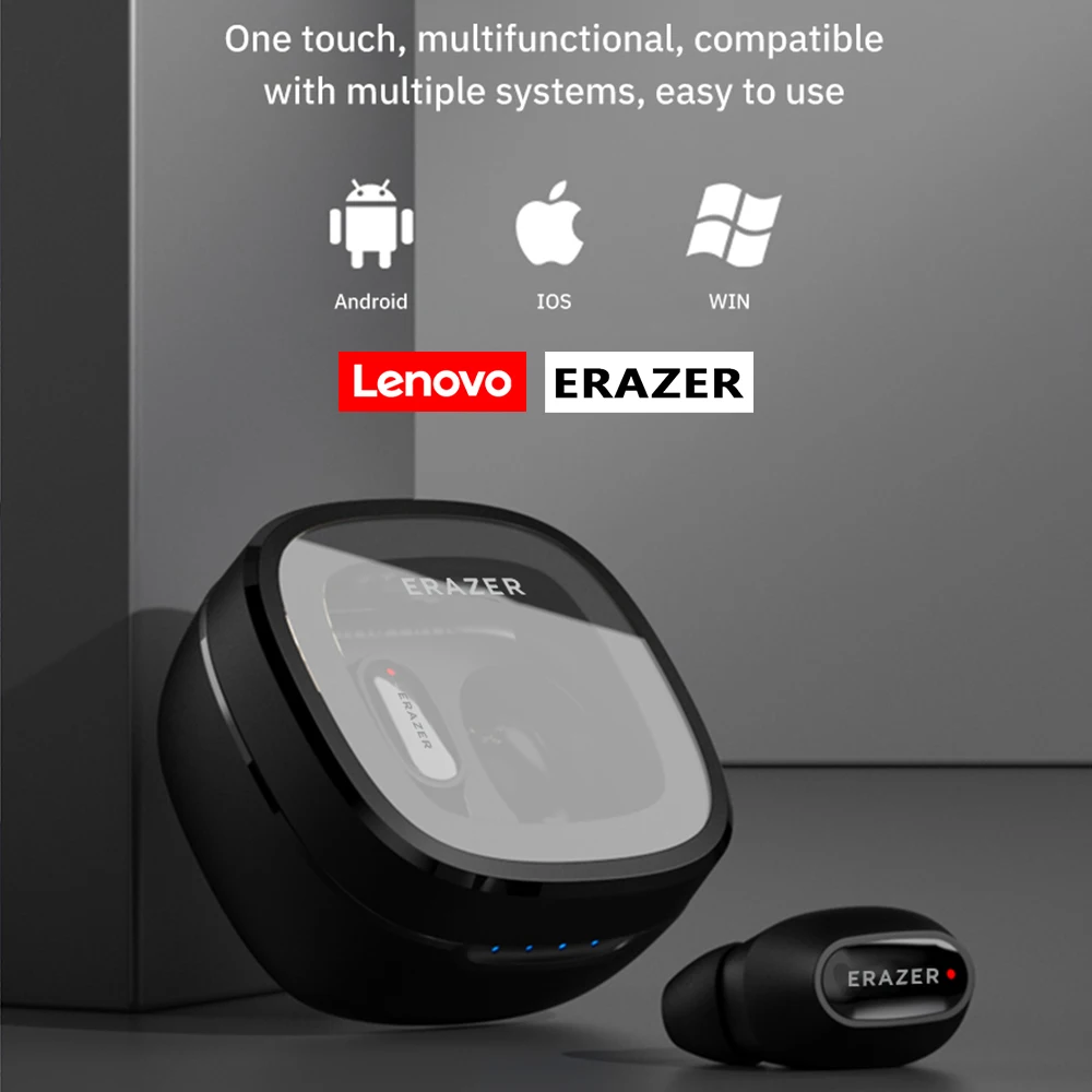 لينوفو ERAZER XT62 Pro سماعة رأس لاسلكية الكمون المنخفض HIFI الصوت سماعة أذن تستخدم عند ممارسة الرياضة مع ميكروفون HD المكالمات 300mAh شحن #5