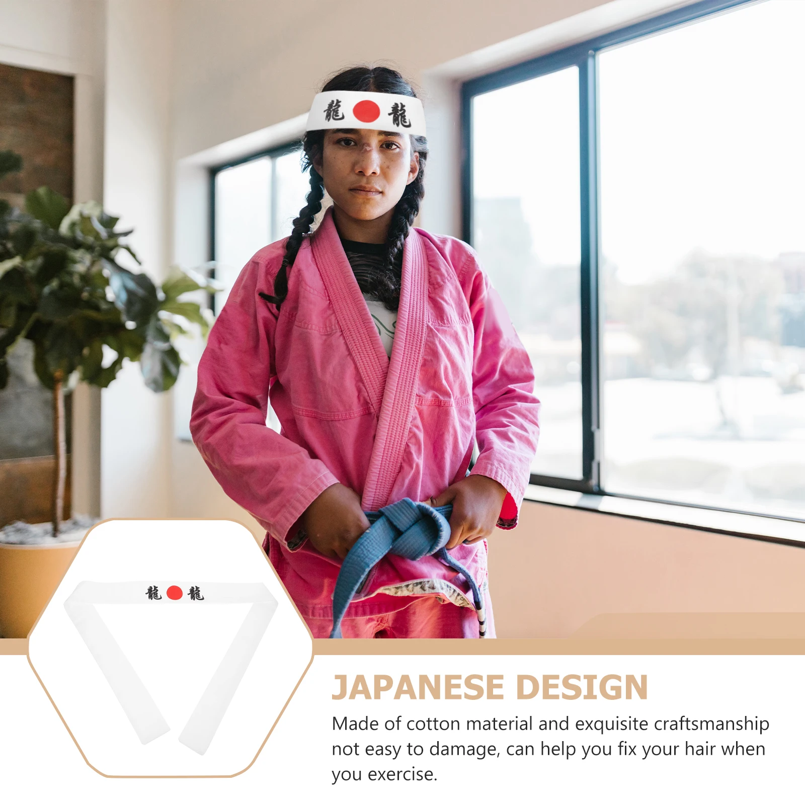 

Ninja Headband Japanese Style Breathable Cotton Band Suitable for Sports Cooking Exercising Chef Supply Japanese Headband