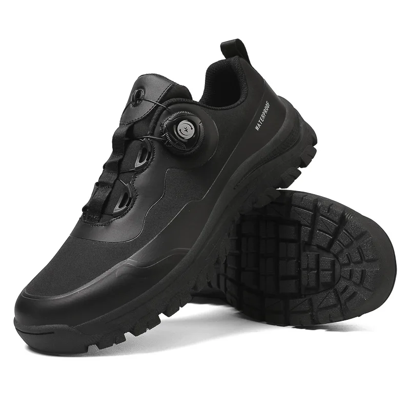 Men's Trekking Shoes Rotary Buckle Hiking Shoes Men Outdoor Casual Sneakers Man Breathable Non-slip Walking Shoes