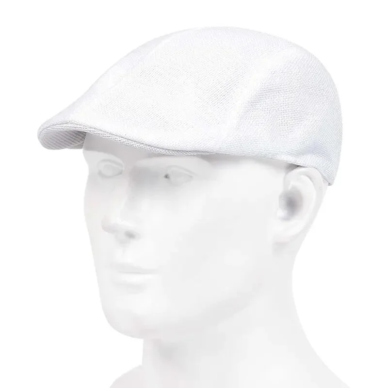 Versatile sun protection solid color linen forward hooded cap, Korean style breathable summer must-have