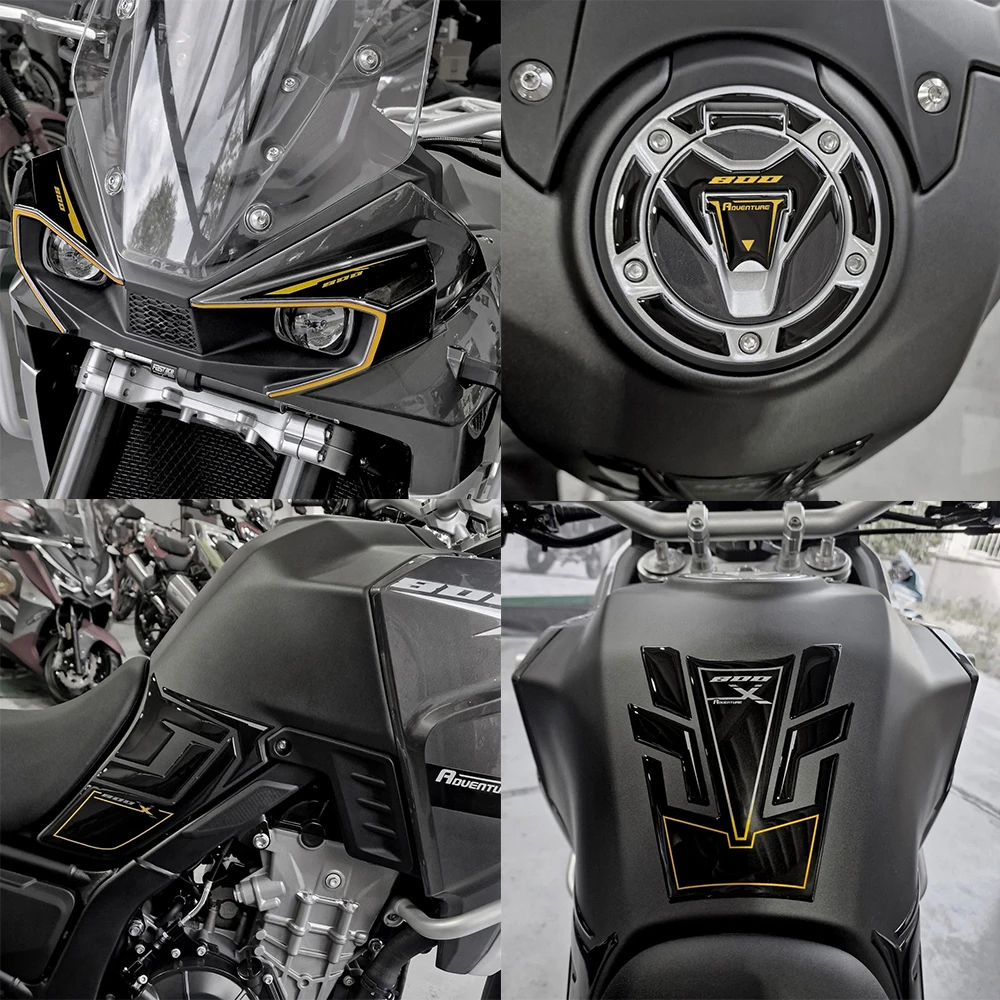 Motorcycle Accessories 3D Gel for Kove 800X 2024-2026 3D Resin Sticker Protection Kit