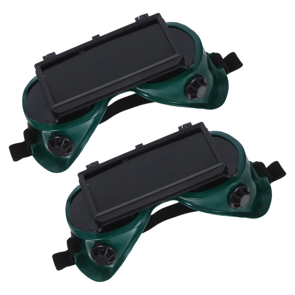 2 Pcs Sunglasses Welding Chameleon Goggles Safety for Men Protection Glassess Dark Green Argon Shade