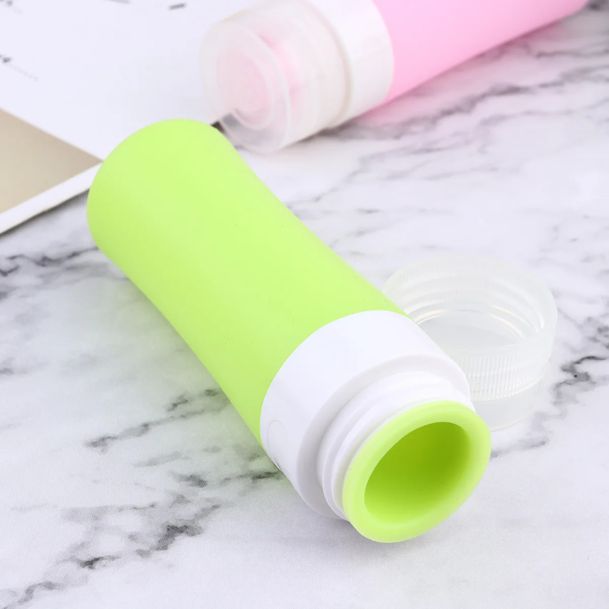 

6Pcs Silicone Makeup Bottles Leakproof Portable Travel Storage Soft Refillable Liquid Dispensers Dispensers