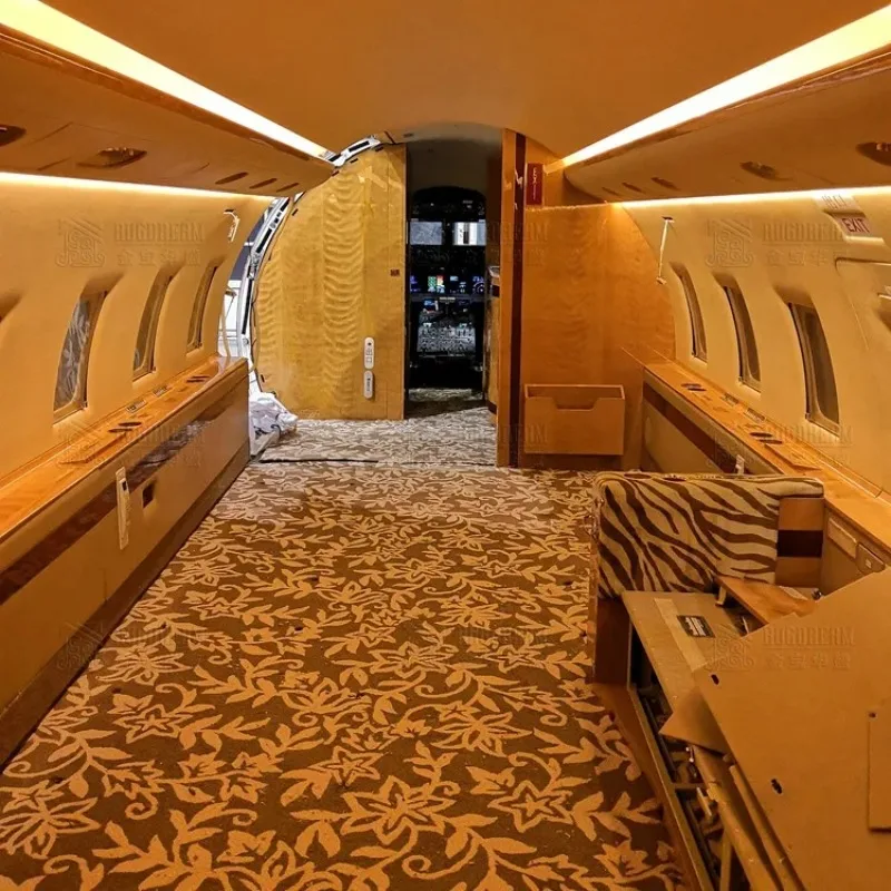 Customized nylon aircraft carpet Handmade gun thorn three-dimensional carpet to map Customized B1 flame retardant commercial