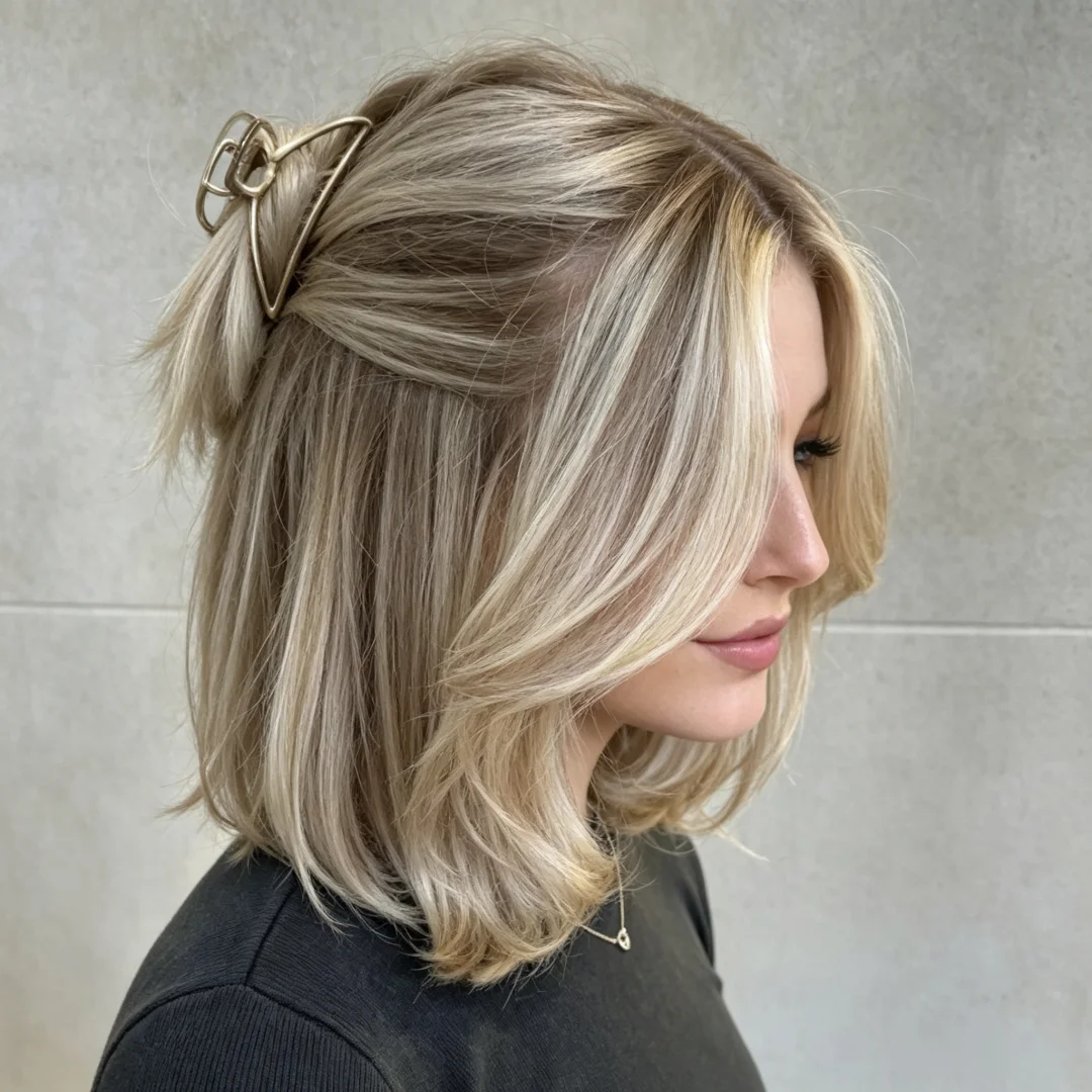 18Inch Highlight Blond Natural HD Lace Wig Wave with Bangs for Women Pre-Plucked Transparent Lace Frontal Versatile Hair Wig