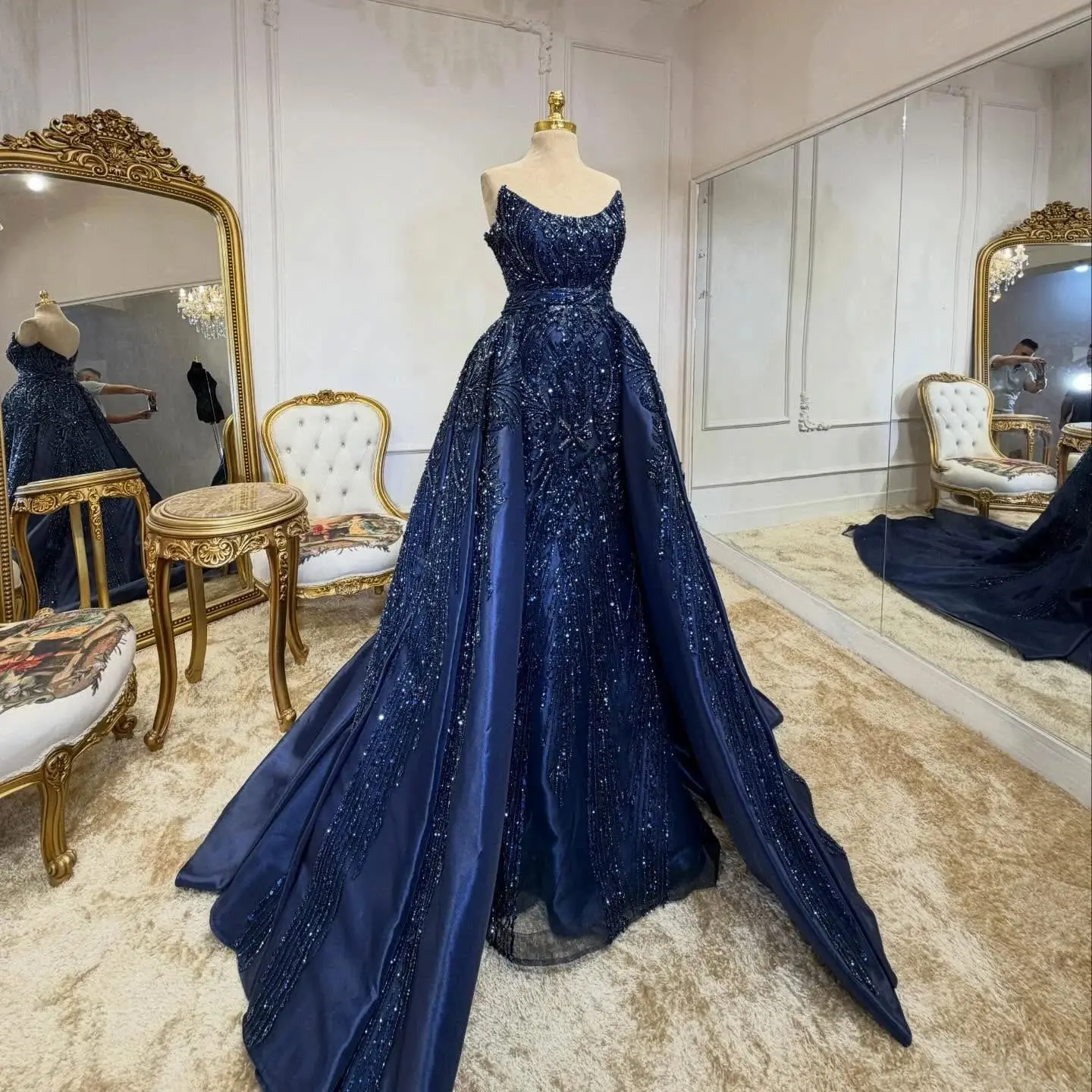 navy blue cocktail dress for wedding Pinup Fashion Guest Formal Party Wrap V Neck Detachable sash around waist Wedding Dress Semi Formal Reasonable