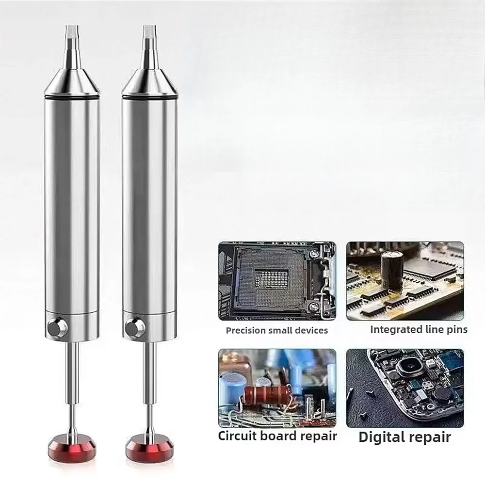 

Aluminum Desoldering Pump Suction Tin Gun Soldering Sucker Pen Powerful Vacuum Iron Welding Repair Tool for Electronic Component