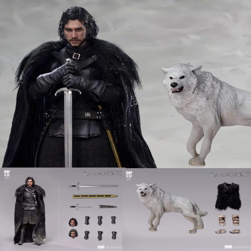 

Pre-sale New Round Wild Culture Game of Thrones Jon Snow 1/12 Cloth Outfit Action Figure Display Collectible Gift