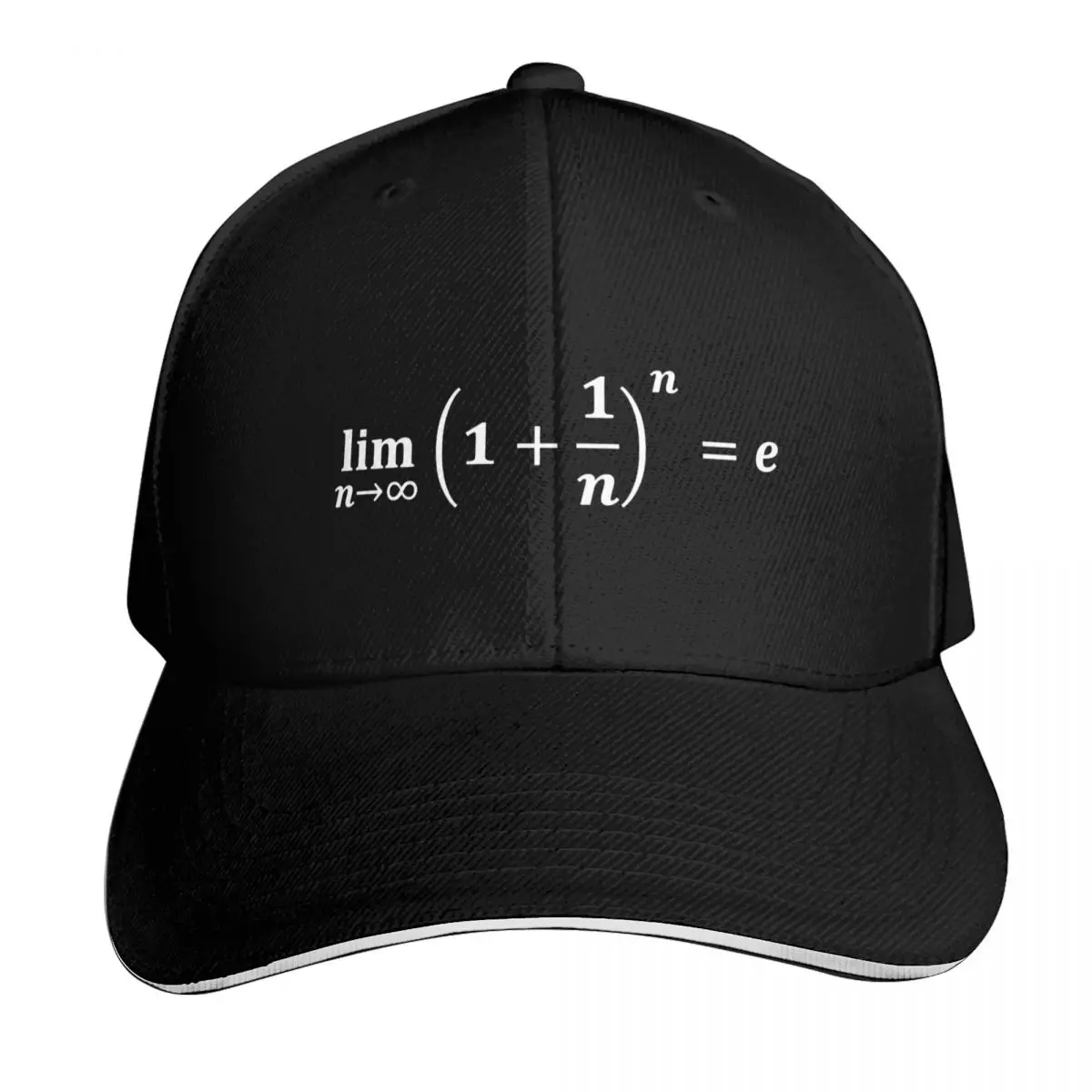 math equations: limit equals the exponential e, calculus and math Baseball Cap Men Women Casual Summer Sport Sun Cap