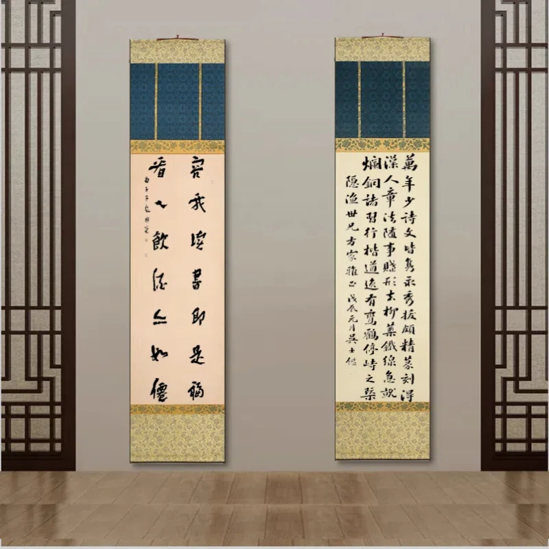 Tang Dynasty Style Blank Xuan Paper Scroll Half Ripe Rice Paper Calligraphy Painting DIY Scroll Batik Xuan Paper Hanging Scroll