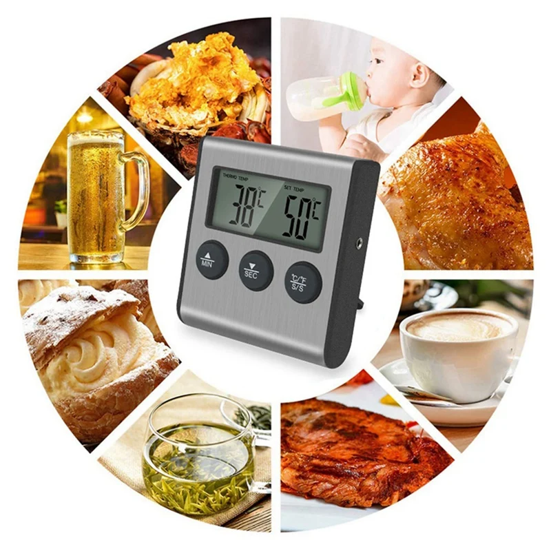 Kitchen Digital Thermometer BBQ Oven Meat Grill Function Heat Meter Home Baking Household Cooking Temp