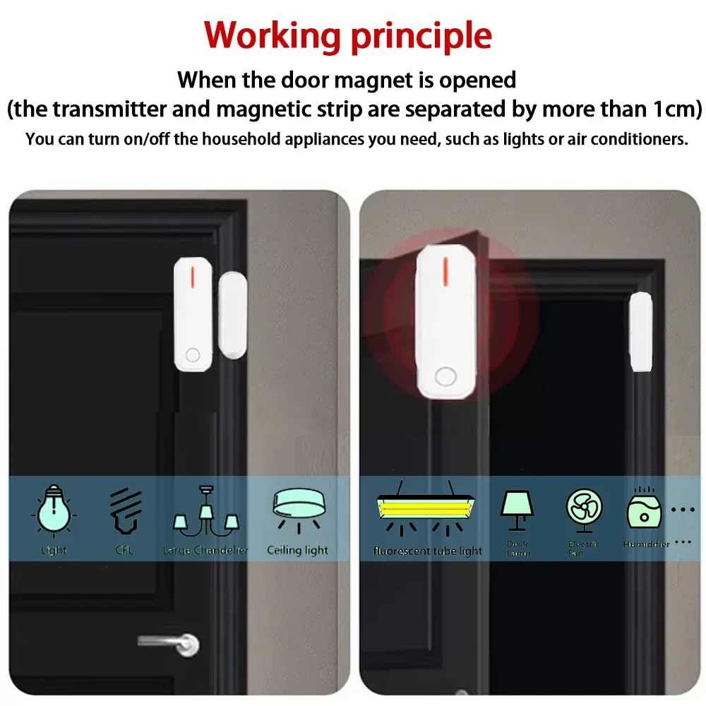 RF433Mhz door and window sensor wireless light switch detection switch range hood window contact switch radio exhaust control