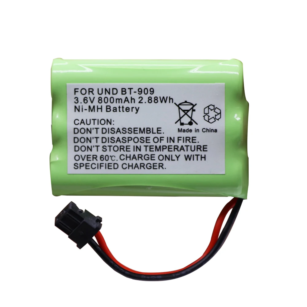 3 batteries AAA 3.6V 800mah NI-MH pour uniden BT-909 BT909 3.6V, pour jouets électriques RC, installations d'éclairage de sécurité