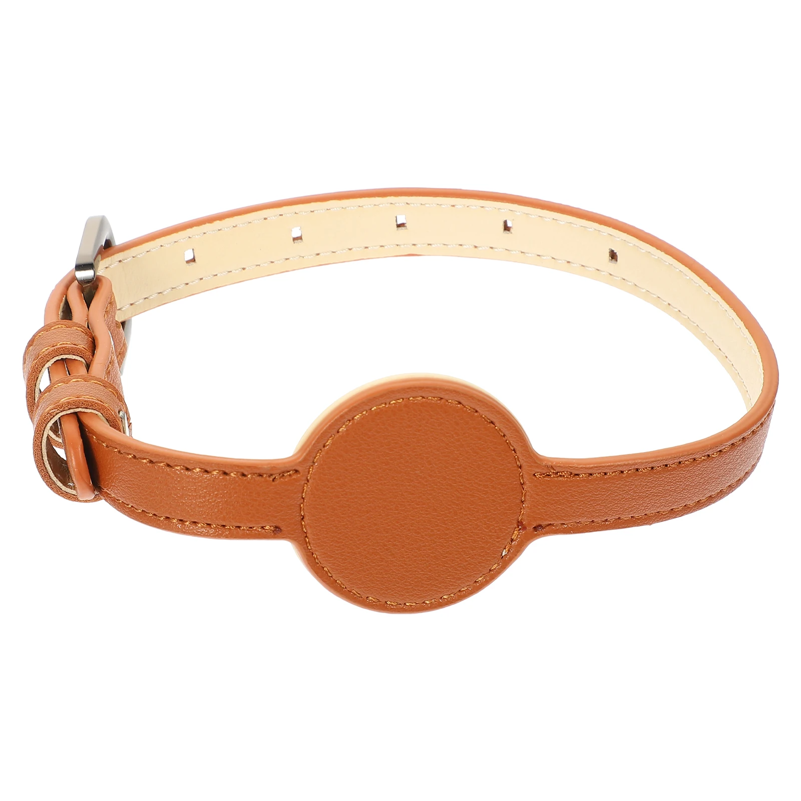 

Pet Tracking Collar Lightweight Adjustable PU Kitten Puppy Collars Brown Skin Friendly Portable Tracer Anti Lost Cat Dog