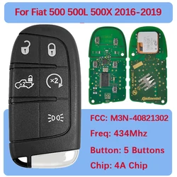 CN017023 5 Buttons Original Remote Control Car Key FCC M3N-40821302 433MHz  4A Chip For Fiat 500 500L 500X 2016-2019