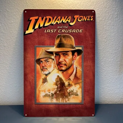 Indiana Jones Last Crusade Movie Metallposter Blechschild - Plakette