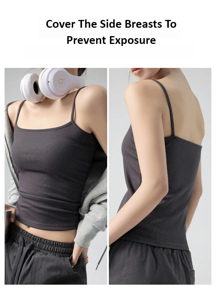 Suspender Vest Women's Inner 2025 New Summer Outer Wear Beautiful Back Cover Breast Anti-light Sleeveless Bottoming Top