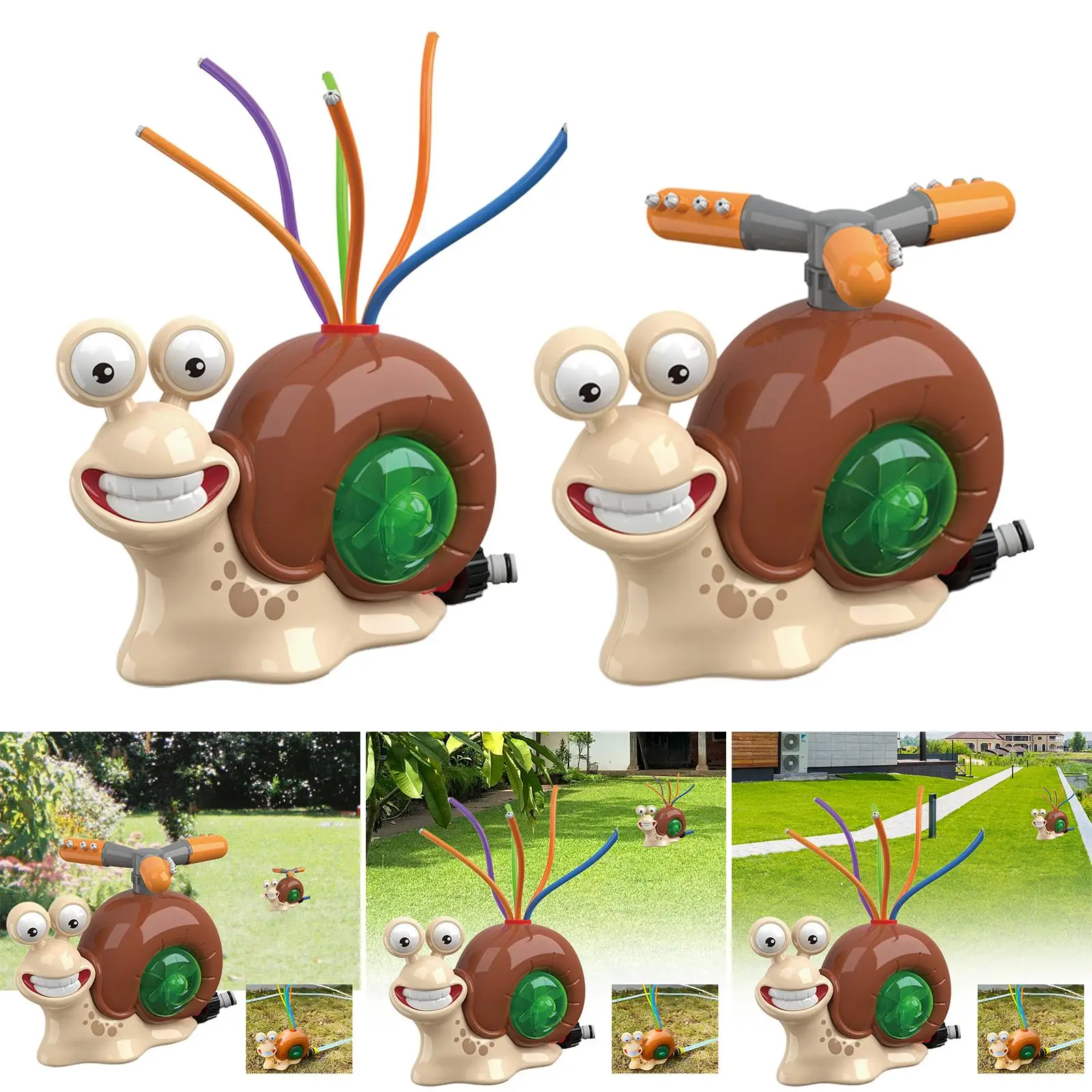 Aspersores de caracol brinquedo ao ar livre brinquedo de levantamento de pressão de água para jardim de quintal